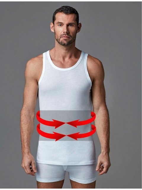 Pamuklu Ribana Askılı Erkek Atlet Dagi 7000