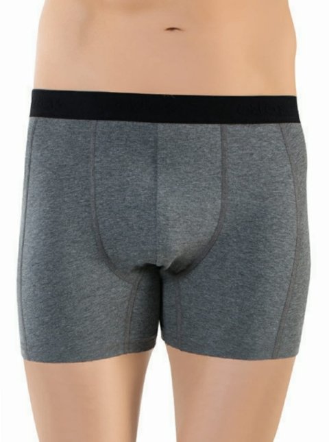 Likralı Esnek Bel Boxer Öztaş 1720 - Antrasit Melanj