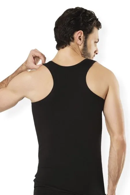 Likralı Pamuklu Sporcu Atlet HMD 701 - Siyah