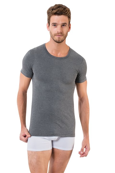 Pamuklu Antrasit Bisiklet Yaka Atlet Öztaş 1051