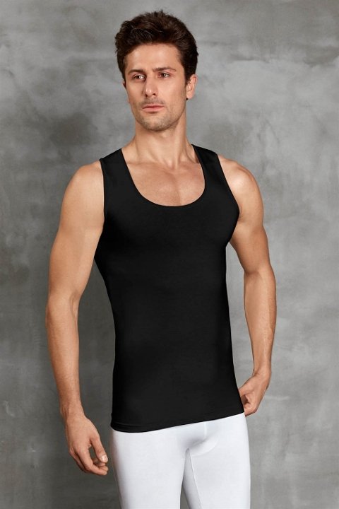 Termal Ribana Askılı Erkek Atlet Doreanse 2475 - Siyah