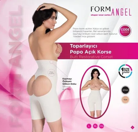Yüksek Bel Kademeli Kompresyon Korse Form Angel 5000 - Ten