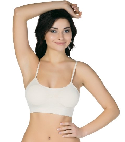 Dantel Detaylı İnce Askılı Pedli Büstiyer Form Angel 5316 - 2