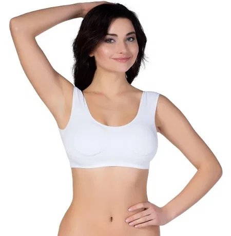 Kalın Askılı Pedli Büstiyer Form Angel 5319 - Beyaz