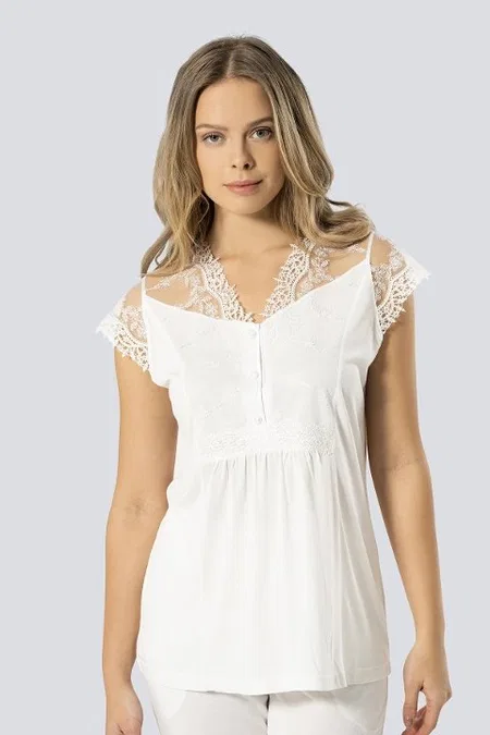 Esnek Bel ve Emzirme Açıklığı Hamile Pijama Takımı Türen 3294 - 2