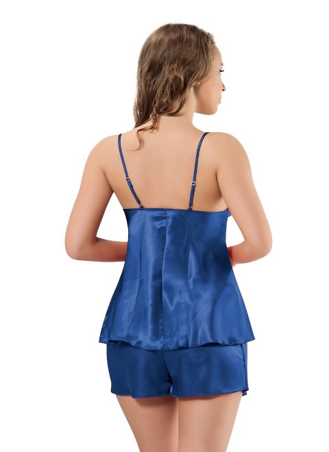 Sistina Saten Dantel Detaylı İki Parça Gecelik Sistina 331 - Görsel 4