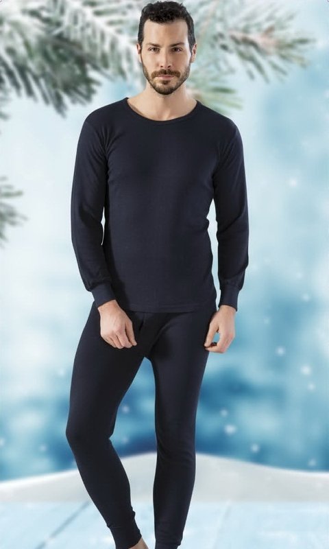 Pamuklu Fırçalı Termal Erkek İçlik Takım Lüx DRM 1136