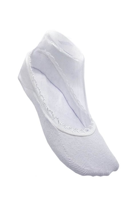 Dantelli Pamuklu Beyaz Külotlu Çorap ITALIANA 0986 - Beyaz