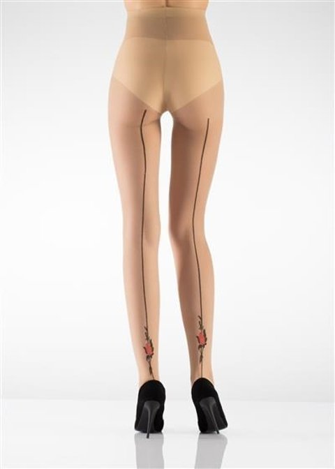 ITALIANA Simli Desenli 20 Denye Külotlu Çorap ITALIANA 4254