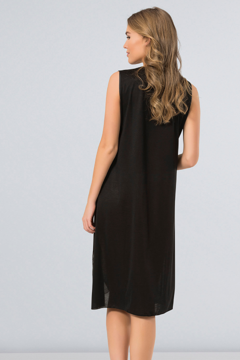 Somon Renkli Kadın Gecelik Türken 3124 - Siyah