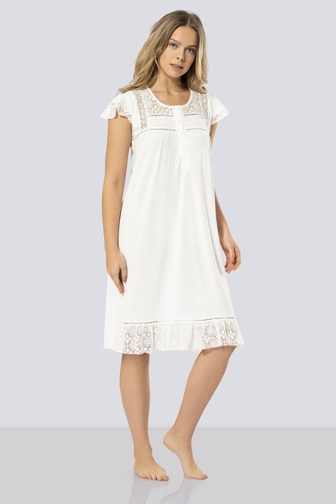 Viskon Polyester Kadın Gecelik Türen 3284