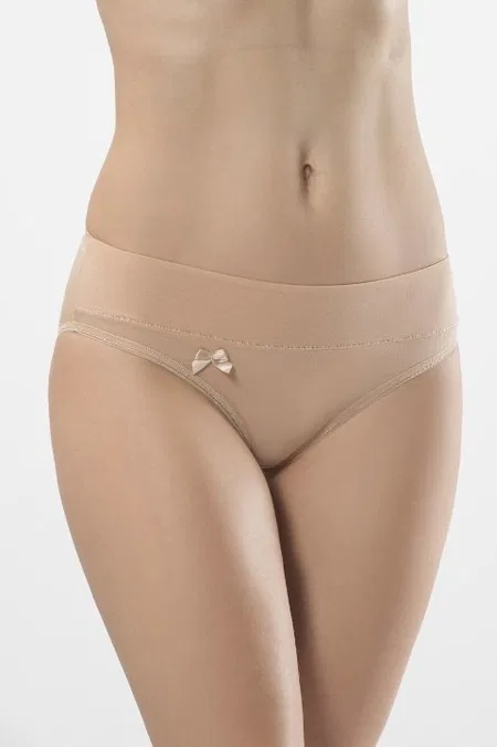 Pamuklu Yüksek Bel Bikini Külot 2'li Paket Türen 955 - Ten
