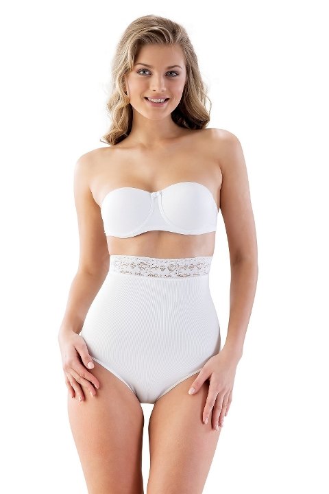 Kaymayı Önleyen Silikon Korse Dikişsiz Emay 2028 - Beyaz