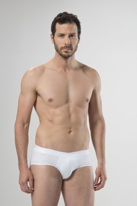 Kemerli Pamuklu Slip Beyaz Cacharel 1104