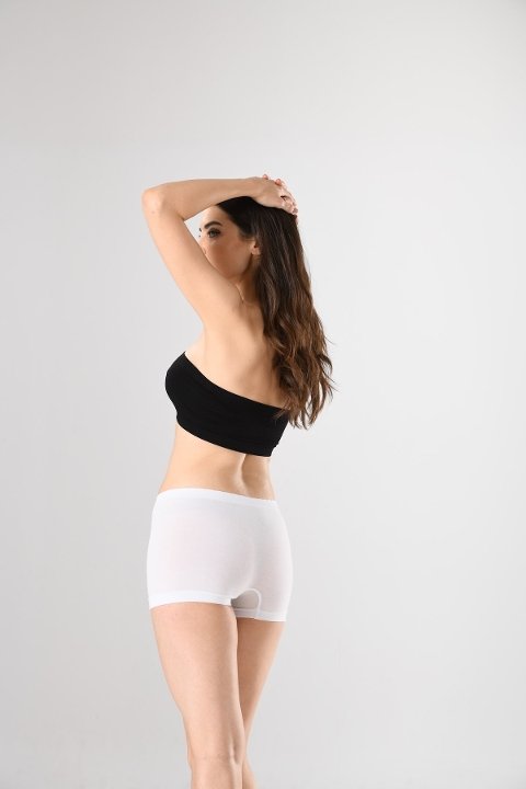 Modal Kısa Paçalı Kadın Boxer Miss Fit 14666 - Siyah
