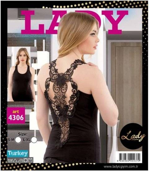 Lady Yüksek Pamuklu Dikişsiz Kadın Atlet Lady 4306 - Görsel 2