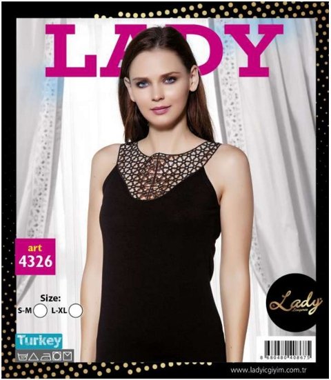 Dantel İşlemeli Pamuklu Kadın Tshirt Lady 4326 - 2