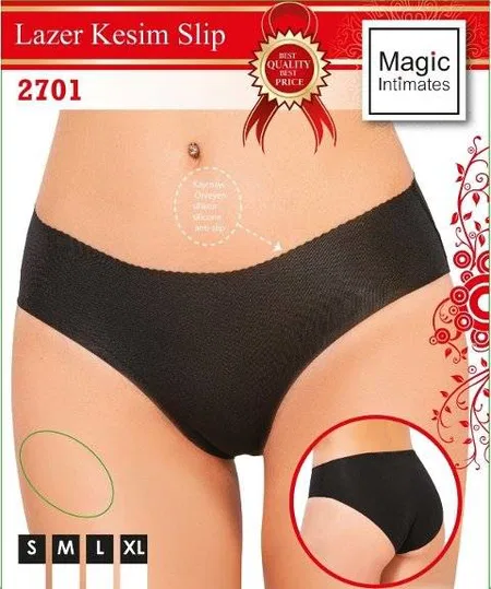 Lazer Kesim Düşük Bel Korse Siyah Emay 2701 - Siyah