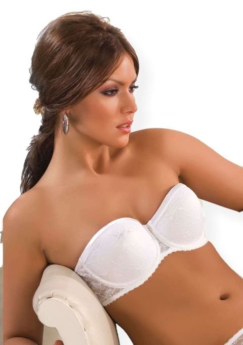 Dantel Detaylı Destekli Yarım Kap Sütyen Le Jardin 7000