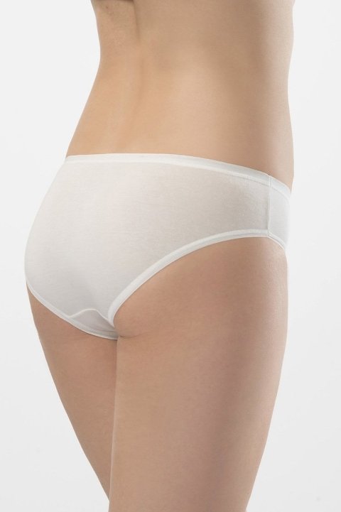 Yüksek Pamuk Oranı Likralı Bikini Külot Türen 230 - Krem