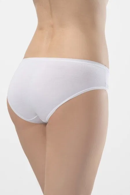 Likralı Yüksek Bel Bikini Külot  Türen 955 - Beyaz