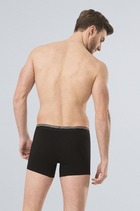 Likralı Esnek Bel Boxer (2'li Paket) Türen 126 - Siyah