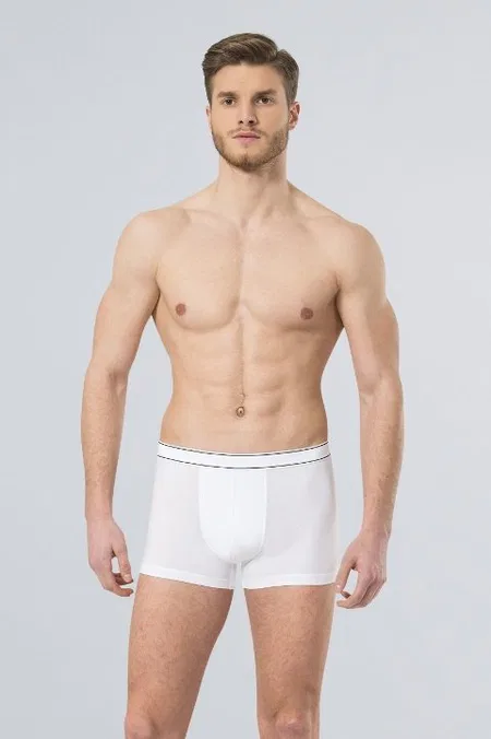 Pamuklu Esnek Bel Boxer Türen 165 - Beyaz