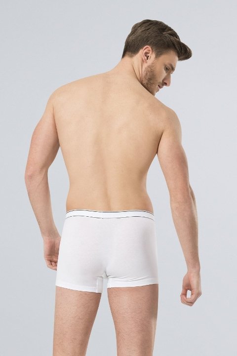 Pamuklu Esnek Bel Boxer Türen 165 - Beyaz