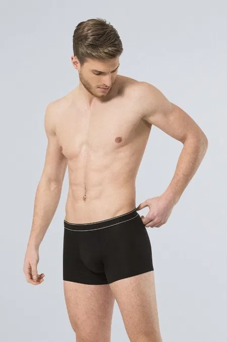 Pamuklu Esnek Bel Boxer Türen 165 - Siyah