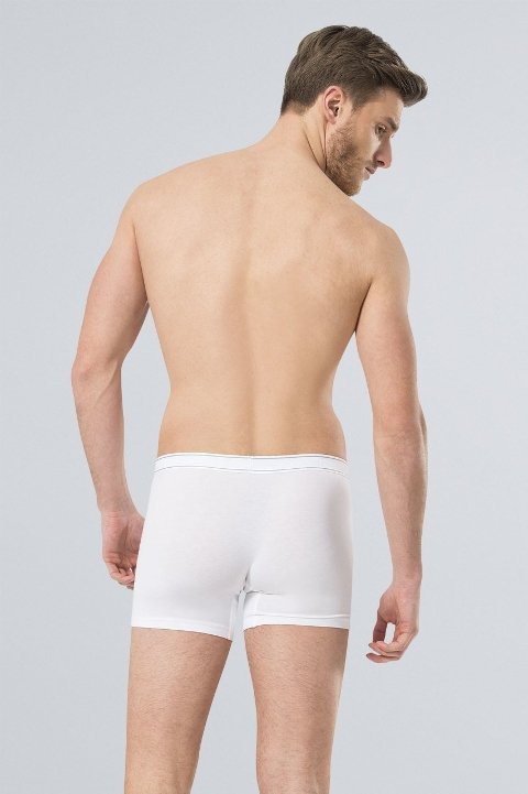 Likralı Pamuklu Boxer Beyaz Türen 174 - Beyaz
