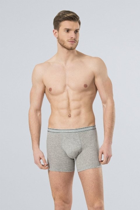 Likralı Esnek Bel Boxer Türen 174 - Gri