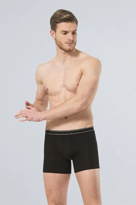 Likralı Esnek Bel Lastiği Boxer Türen 174 - Siyah