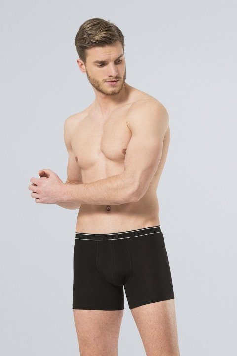 Likralı Esnek Bel Lastiği Boxer Türen 174 - Siyah