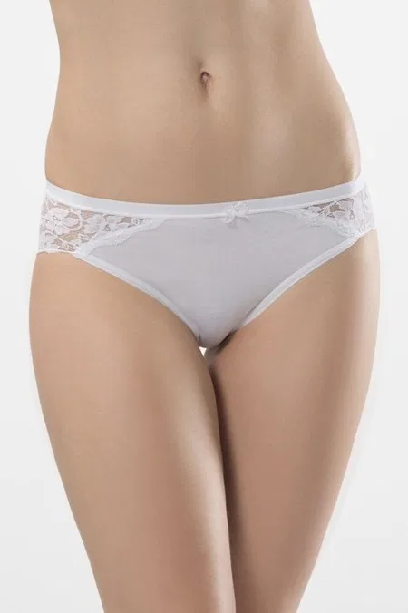 Dantelli Minimal İp Detaylı String Külot Türen 956 - Beyaz