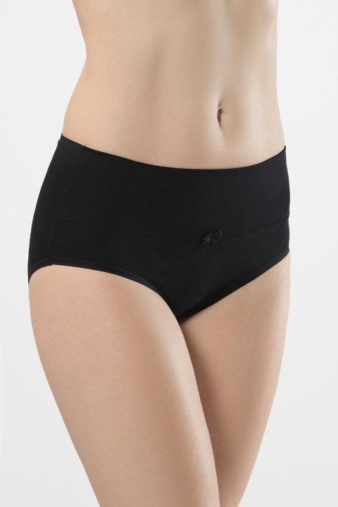 Likralı Yüksek Bel Külot 2'li Paket Türen 964 - Siyah