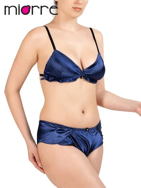 Miorre Saten Babydoll - Gece Mavisi