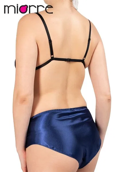 Miorre Saten Babydoll - Gece Mavisi