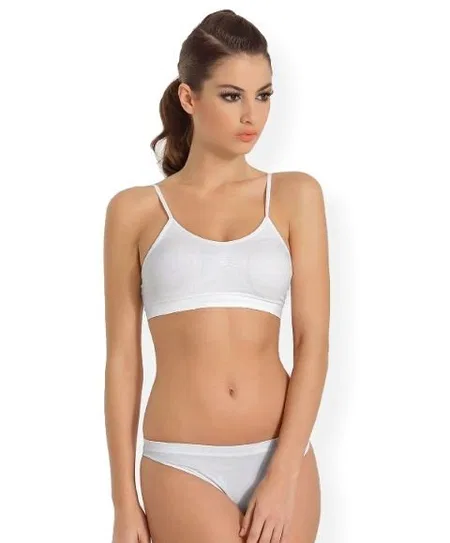 Balensiz Dantel Detaylı Pedli Büstiyer Miss Fit 11003 - Beyaz