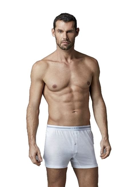 Modal Pamuklu Esnek Bel Boxer Dagi 3710 - Beyaz
