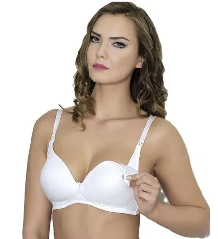 Pamuklu Astar ve Tek Elle Açılabilen Klipsli Emzirme Sütyeni Moonlight 10877