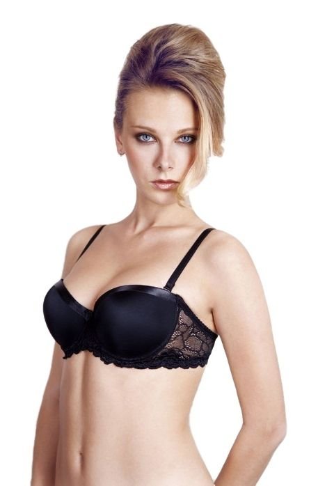 Destekli Push-Up Sütyen Siyah Moonlight 10987