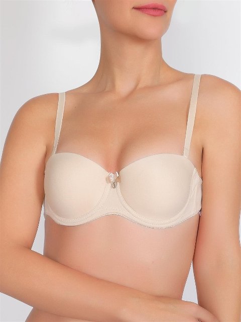 Dantel Detaylı Straplez Sütyen NBB 3616 - Ten