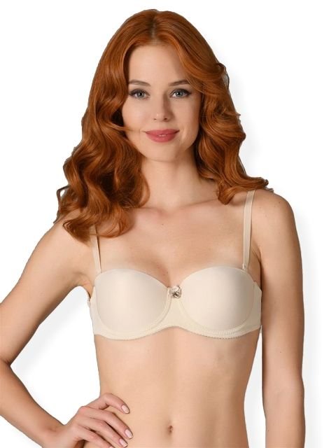 Dantel Detaylı Straplez Sütyen NBB 3616 - Ten