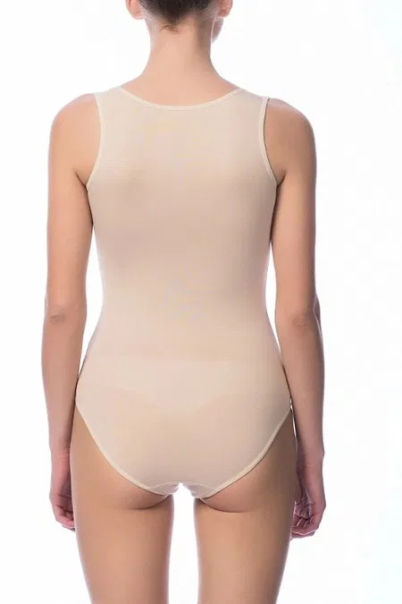 Geniş Askılı Çıtçıtlı Body NBB 2940 - Ten