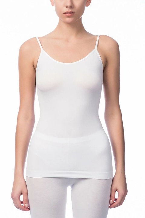 Dikişsiz İnce Askılı Atlet NBB 2433 - Beyaz