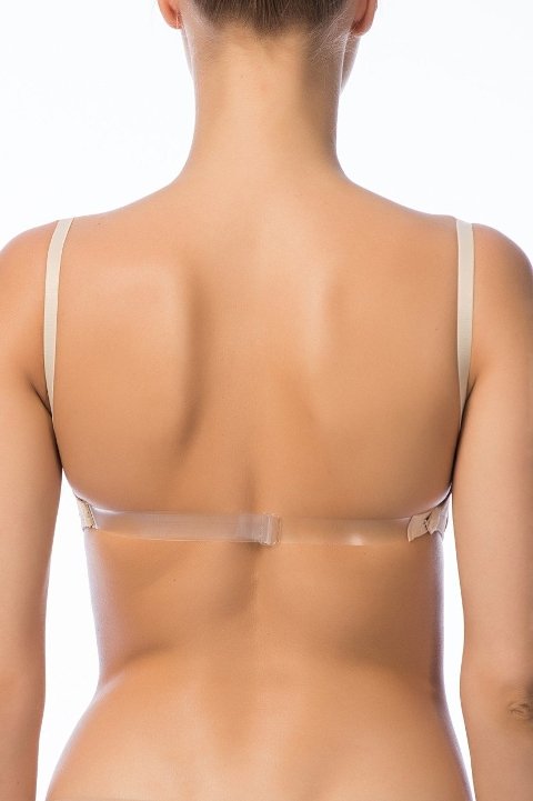 Şeffaf Sırt Yarı Destekli Sütyen NBB 3586 - Beyaz