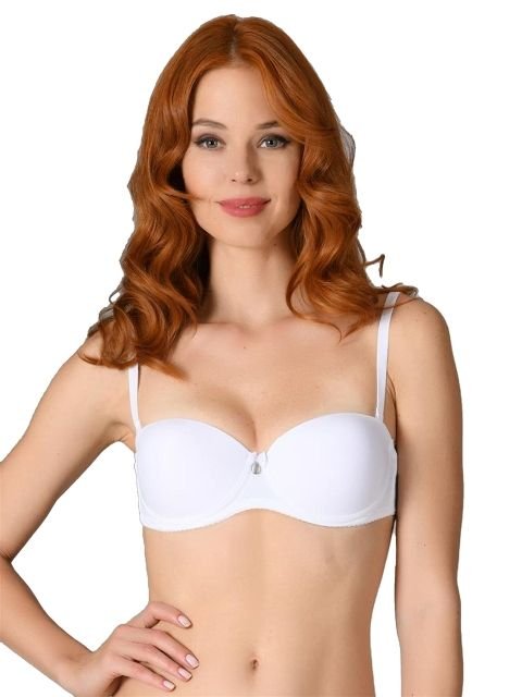 Şeffaf Sırt Yarı Destekli Sütyen NBB 3586 - Beyaz