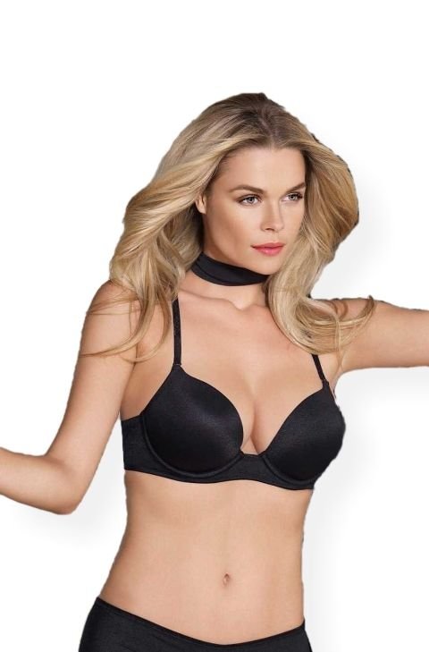 Duble Dolgulu Full Push-up Sütyen Orkide Reina - Siyah