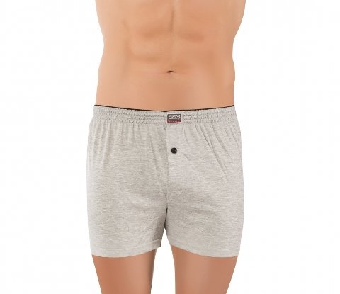 Pamuklu Esnek Bel Lastiği Erkek Boxer Öztaş 1128 - Gri Melanj
