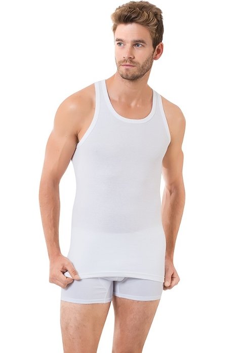 Ribana Pamuklu Beyaz Atlet Öztaş 1069 - Beyaz